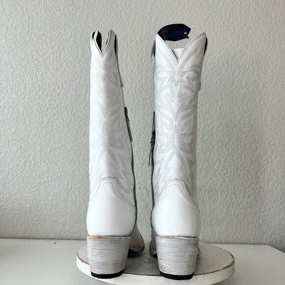 Lane MEGAN MORONEY Smokeshow Womens Cowboy Boots 9 White Western Cowgirl Tall - Picture 3 of 16